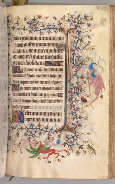 Hours of Charles the Noble, King of Navarre 1361-1425: fol. 217r, Text by Master of the Brussels Initials and Associates