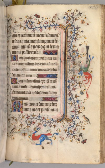Hours of Charles the Noble, King of Navarre 1361-1425: fol. 218r, Text, c. 1405 by Master of the Brussels Initials and Associates