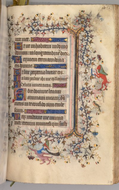 Hours of Charles the Noble, King of Navarre: fol. 220r, Text by Master of the Brussels Initials and Associates