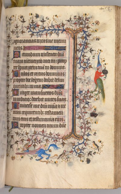 Hours of Charles the Noble, King of Navarre 1361-1425: fol. 221r, Text, c. 1405 by Master of the Brussels Initials and Associates