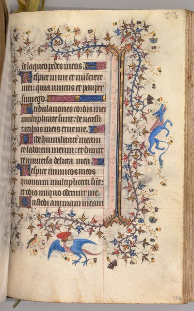 Hours of Charles the Noble, King of Navarre: fol. 222r, Text by Master of the Brussels Initials and Associates