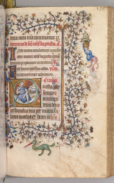 Hours of Charles the Noble, King of Navarre: St. John the Baptist by Master of the Brussels Initials and Associates