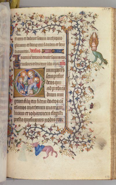 Hours of Charles the Noble, King of Navarre 1361-1425, fol. 273r, The Four Evangelists, c. 1405 by Master of the Brussels Initials and Associates