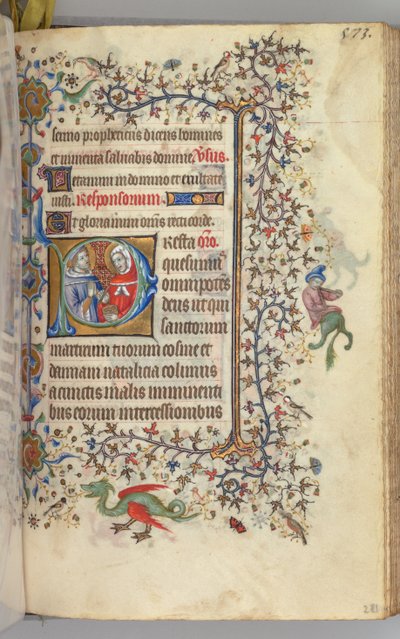 Hours of Charles the Noble, King of Navarre 1361-1425, fol. 281r, SS. Cosmas and Damien, c. 1405 by Master of the Brussels Initials and Associates