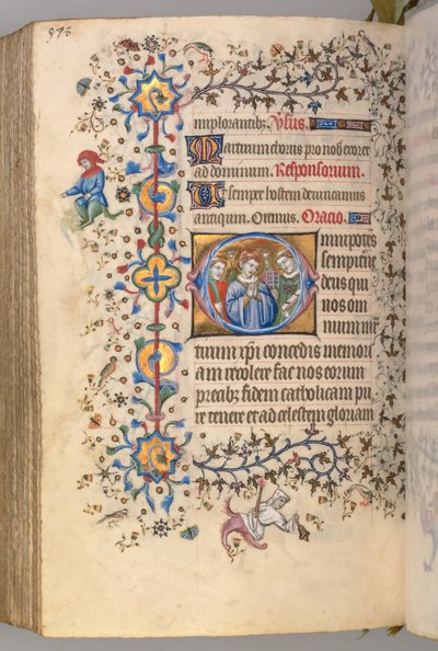 Hours of Charles the Noble, King of Navarre, fol. 283v, Martyrs: Unidentified Saint by Master of the Brussels Initials and Associates