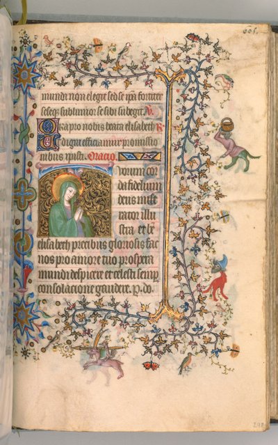 Hours of Charles the Noble, King of Navarre, fol. 297r, St. Elizabeth by Master of the Brussels Initials and Associates