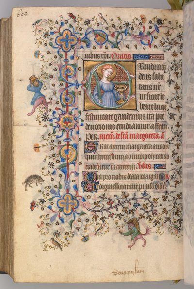 Hours of Charles the Noble, King of Navarre: St. Lucy by Master of the Brussels Initials and Associates