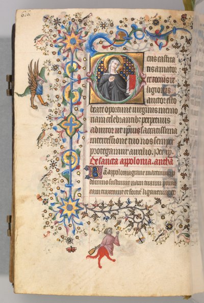 Hours of Charles the Noble, King of Navarre 1361-1425, fol. 302v, St. Opportune, c. 1405 by Master of the Brussels Initials and Associates