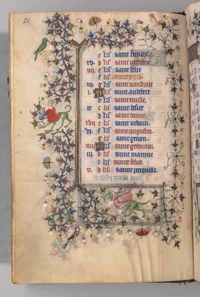 Hours of Charles the Noble, King of Navarre 1361-1425: fol. 5v, May by Master of the Brussels Initials and Associates