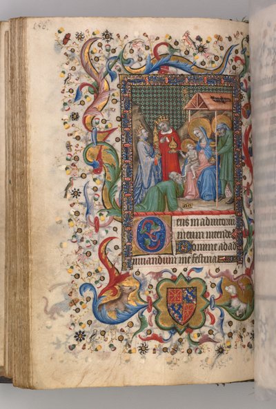 Hours of Charles the Noble, King of Navarre 1361-1425: fol. 78v, Adoration of the Magi Sext by Master of the Brussels Initials and Associates