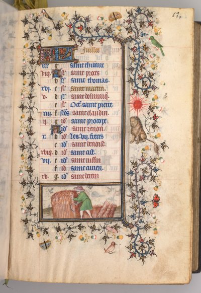 Hours of Charles the Noble, King of Navarre: July by Master of the Brussels Initials and Associates