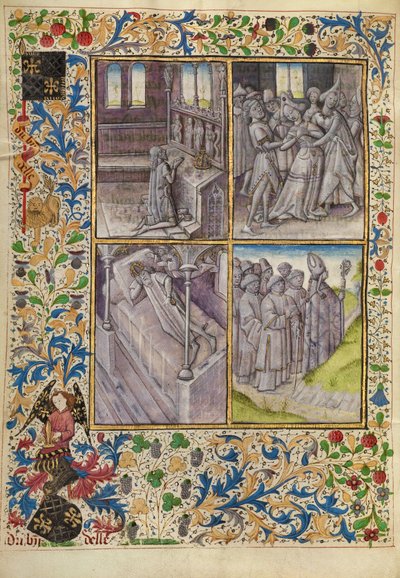 Emperor Constantine Praying in a Church; Sophia Plagued by Wicked Spirits; Through a Dream God Orders Constantine to Find Anthony