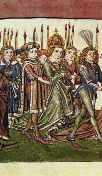 Queen Elizabeth of Luxembourg (Detail) by Master of the Chronicle of the