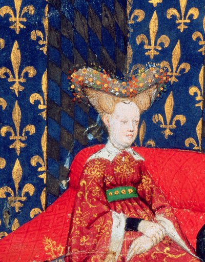 Isabeau of Bavaria, Queen of France (1371-1435), from the poems of Christine de Pisan, c.1410-15 (detail) by Master of the Cité des Dames