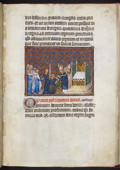 The King receiving the sceptre and the virga (