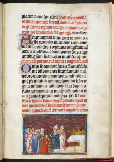 The Queen receiving the sceptre and virga, from 