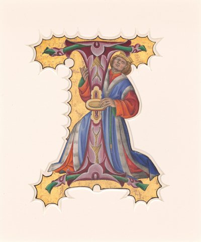 Initial I with David by Master of the Cypresses
