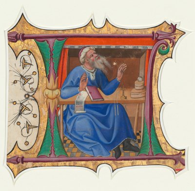 Initial L with Old Testament Prophet by Master of the Cypresses