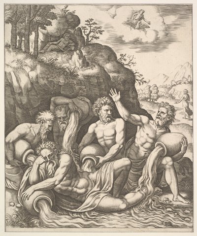 River Gods Consoling Peneus for the Loss of his Daughter, Daphne by Master of the Die
