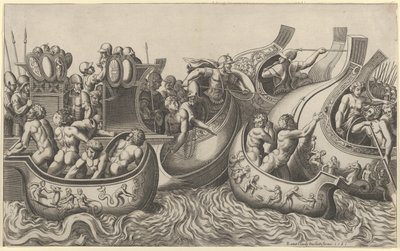 Speculum Romanae Magnificentiae: Naval Battle, 16th century by Master of the Die