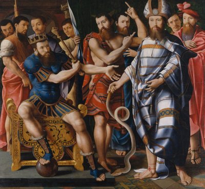 Moses and Aaron before Pharaoh: An Allegory of the Dinteville Family, 1537 by Master of the Dinteville Allegory
