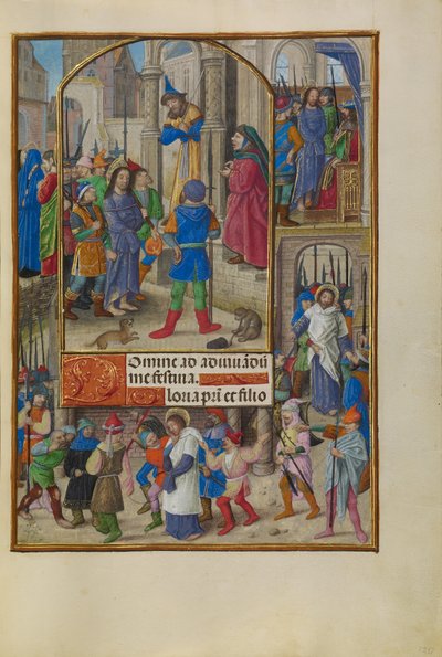 Christ before Caiaphas by Master of the Dresden Prayer Book