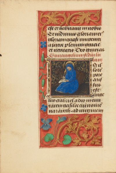 Initial I: Saint Luke by Master of the Dresden Prayer Book