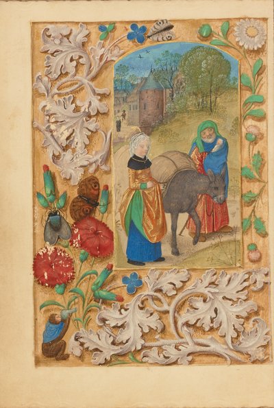 The Flight into Egypt by Master of the Dresden Prayer Book