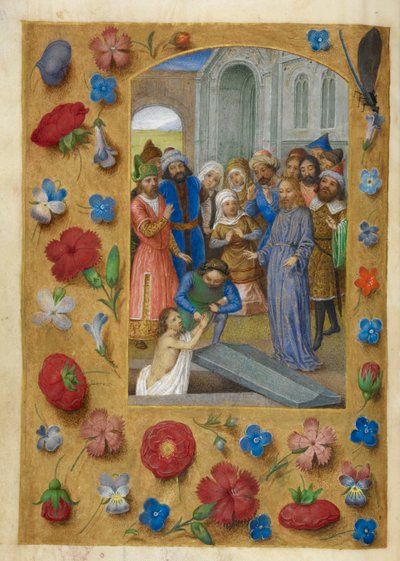 Christ and the Raising of Lazarus by Master of the Dresden Prayer Books