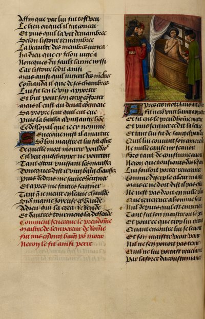 Miniature Shows Nero Watching Seneca