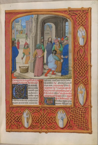 Temporale (1st portion: from First Sunday of Advent to Holy Saturday). The Jews threaten to stone Christ for blasphemy in Solomon