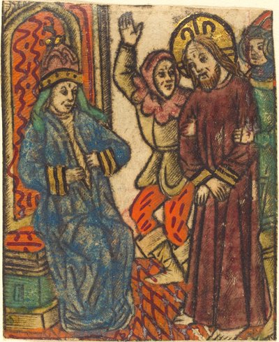 Christ before Caiaphas by Master of the Dutuit Mount of Olives after Master of St. Erasmus