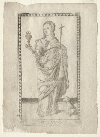 Faith from the Tarocchi, Series B: Cosmic Principles & Virtues, #40 by Master of the E Series Tarocchi