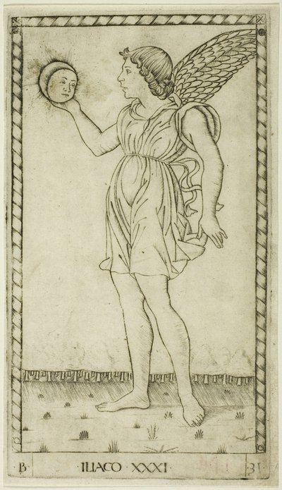 Genius of the Sun, Plate 31 from Genii and Virtues by Master of the E Series Tarocchi
