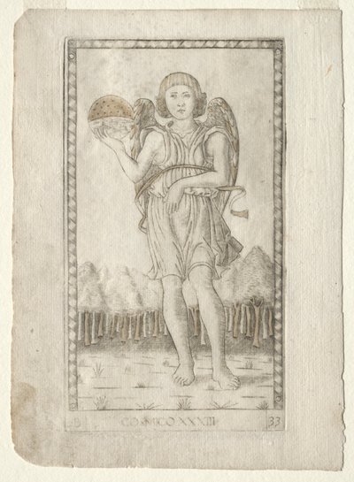 Genius of the World (from the Tarocchi, series B: Cosmic Principles & Virtues, #33) by Master of the E Series Tarocchi