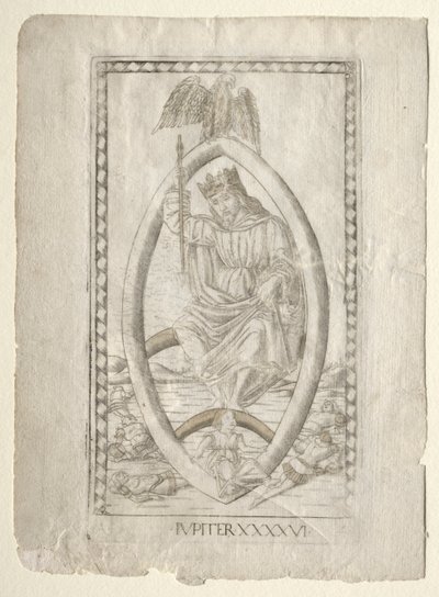 Jupiter (from the Tarocchi, series A: Firmaments of the Universe, #46) by Master of the E Series Tarocchi