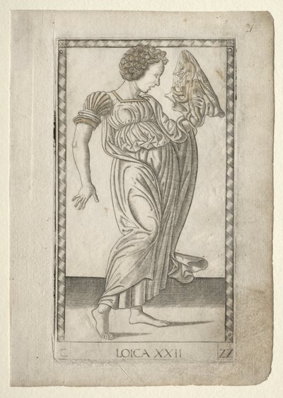 Logic from the Tarocchi, Series C: Liberal Arts, #22 by Master of the E Series Tarocchi