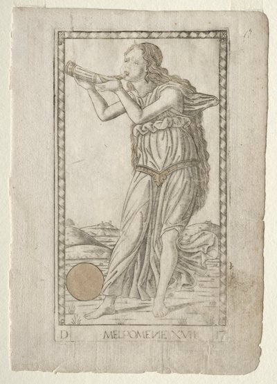 Melpomene (tragedy) (from the Tarocchi series D: Apollo and the Muses, #17) by Master of the E Series Tarocchi