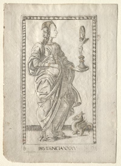 Prudence (from the Tarocchi, series B: Cosmic Principles & Virtues, #35) by Master of the E Series Tarocchi