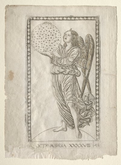 The Angel of the Eighth Sphere (from the Tarocchi, series A: Firmaments of the Universe, #48) by Master of the E Series Tarocchi