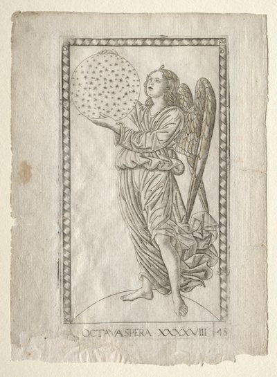 The Angel of the Eighth Sphere from the Tarocchi, Series A, before 1467 by Master of the E Series Tarocchi