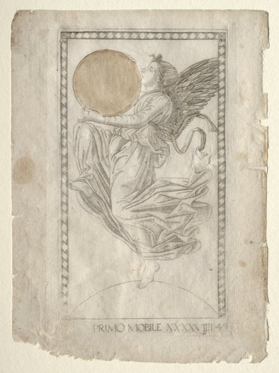The Angel of the Ninth Sphere from the Tarocchi, series A by Master of the E Series Tarocchi