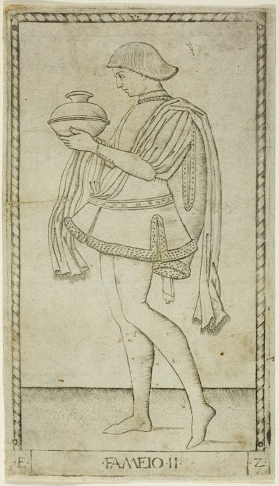 The Servant, Plate Two from The Ranks and Conditions of Men by Master of the E Series Tarocchi