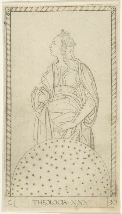 Theology, Plate 30 from Arts and Sciences by Master of the E Series Tarocchi