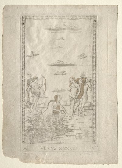 Venus (from the Tarocchi, series A: Firmaments of the Universe, #43) by Master of the E Series Tarocchi