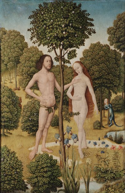 Adam and Eve in the Garden of Eden by Master of the Embroidered Foliage
