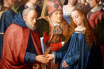 The wedding of the Virgin and Joseph by Master of the Evora Altarpiece