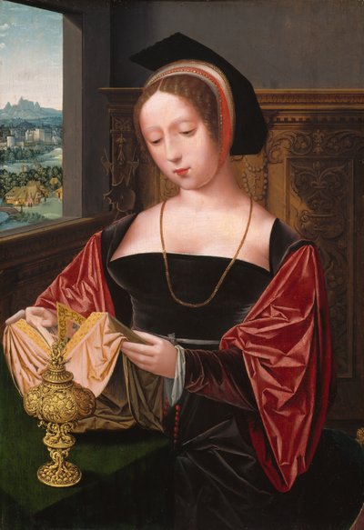 A Lady Reading (Saint Mary Magdalene) by Master of the Female Half Lengths