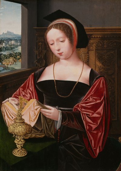 A Lady Reading (Saint Mary Magdalene) by Master of the Female Half Lengths