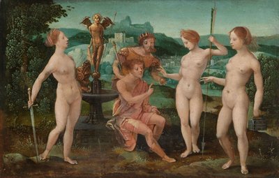 Judgment of Paris by Master of the Female Half Lengths